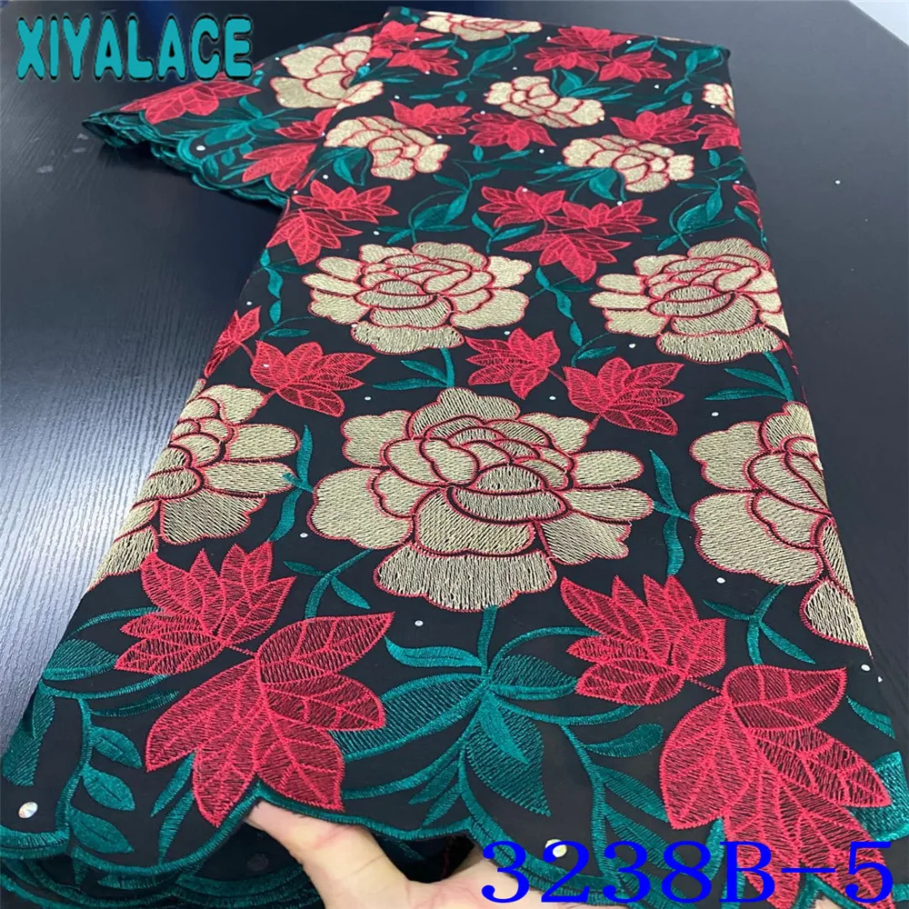 Фиолетовая африканская кружевная ткань 2020 новая с вышивкой Высококачественная