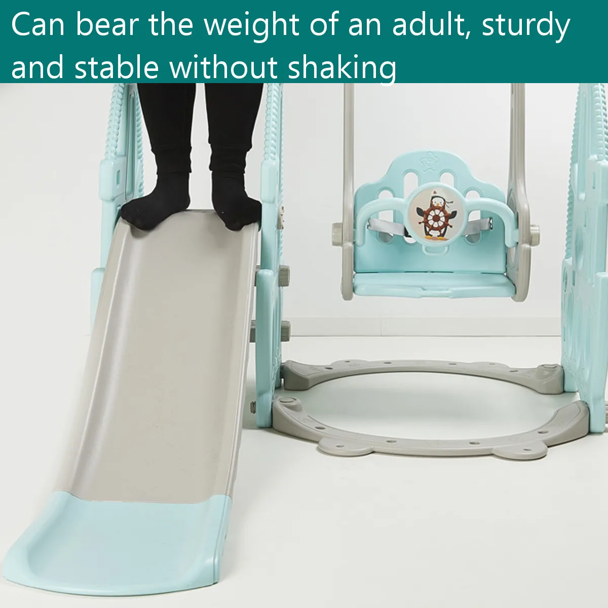 Детская горка и качели 4-в-1 комбинированная комнатная площадка детский сад