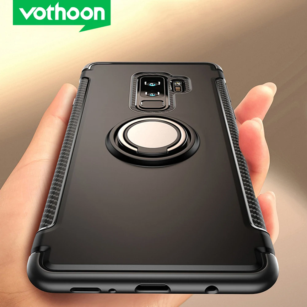 

Vothoon Phone Case for Samsung Galaxy S20 Ultra S10 Plus S10e S8 S9 Note 8 9 10 Plus S7 edge Car Holder Ring Back Cover Case