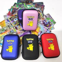 pokemon pikachu french game cards 50 capacity cards holder album hard case card holder book holder earphone storage box