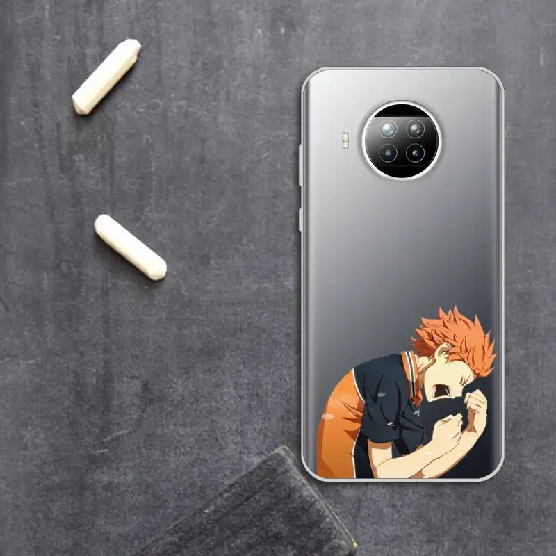 

Hinata Shoyo Haikyuu volleyball anime Phone Case Transparent for Xiaomi Redmi note 10 t 8 9 pro lite 11