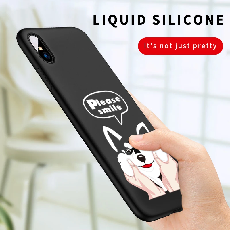 KSTUCNE Cute Case On For iPhone 6 6s 7 8 TPU Silicone Back Cover for X 6S Plus Fashion Funny Matte Soft Cases |
