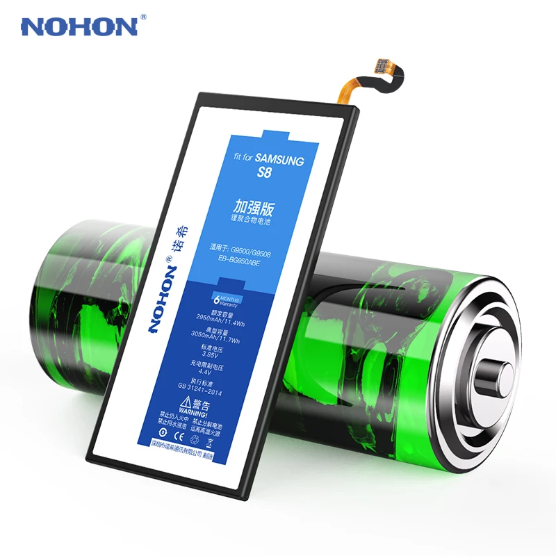 Оригинальный аккумулятор NOHON для Samsung GALAXY S8 S7 S6 S5 S4 i9500 i9505 G900F G920F G930F G950F сменные