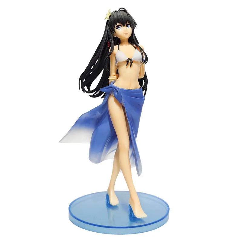 

20cm My Teen Romantic Comedy SNAFU Anime Figure Yukinoshita Yukino Action Figure Yui Yuigahama Swimsuit Figurine Model Doll Gift