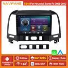Мультимедийный видеоплеер на Android 11 DSP для Hyundai Santa Fe 2, 2006, 2007, 2008, 2009, 2010, 2011, 2012, GPS-навигация, стерео