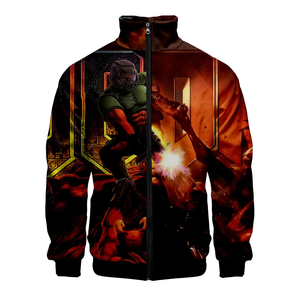 

Creative Game Doom Eternal Zipper Jacket Men/Boys Stand Collar Long Sleeve 3D Print Clothes Jackets Casual Raglan jackets