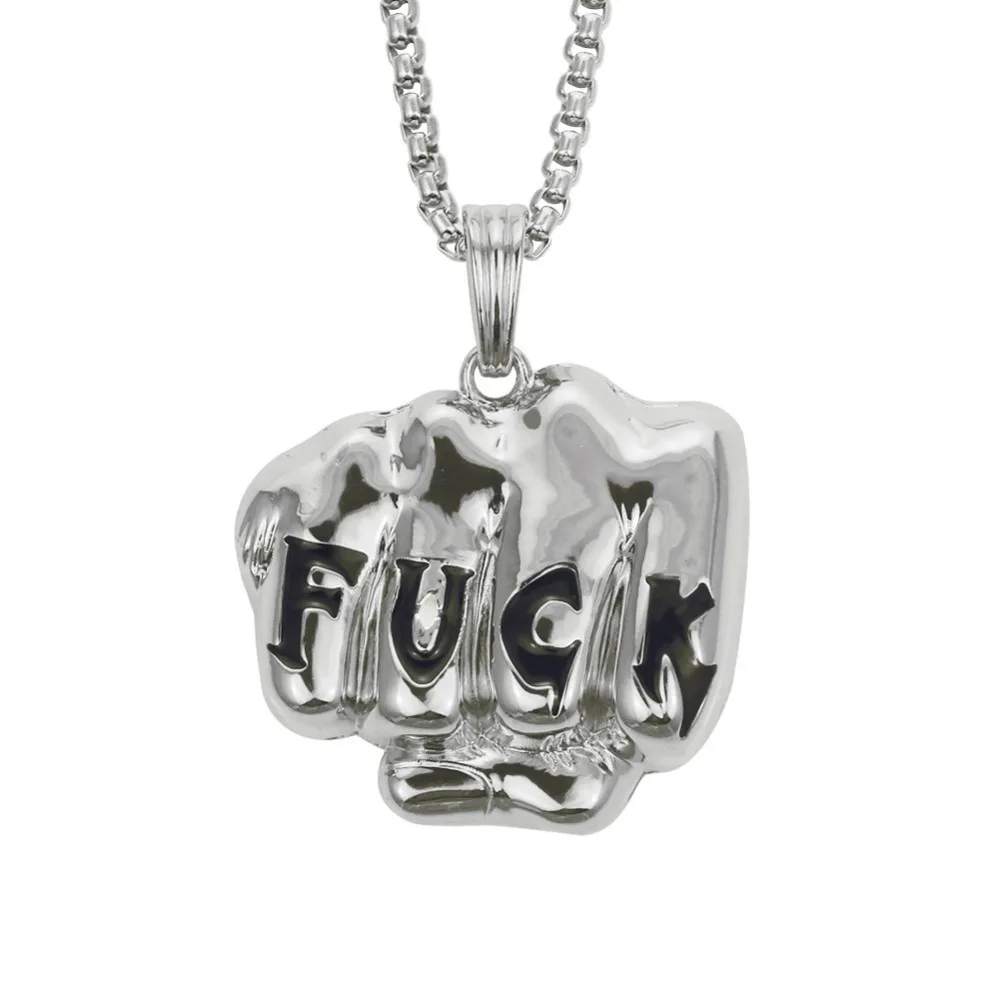 2020 new fashion metal fist necklace boho style men's temperament jewelry at cheap prices | Украшения и аксессуары