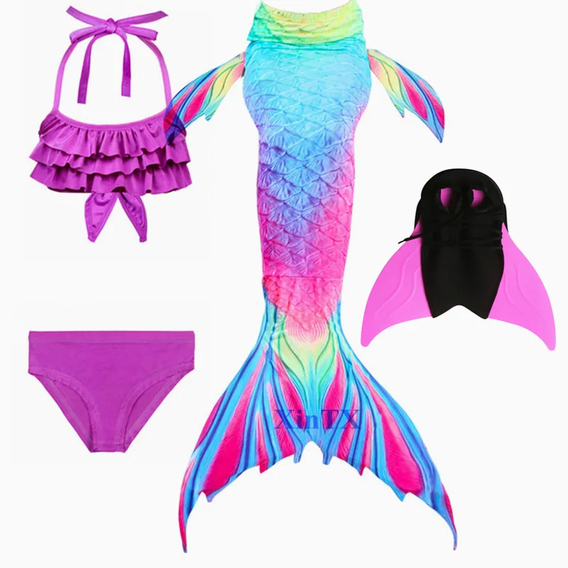 2018 4 шт./компл. Красота одеяло хвост русалки для девочек Плавание ming дети
