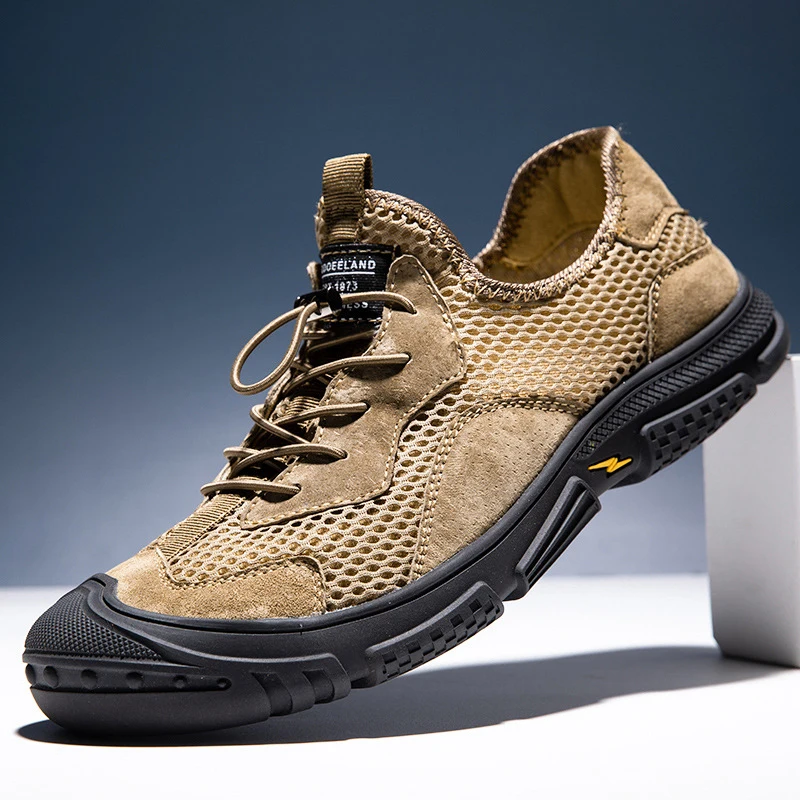 

Мужские уличные повседневные сетчатые туфли большого размера, новинка 2022, Спортивная сетчатая дышащая сетчатая обувь, мужские сетчатые туф...