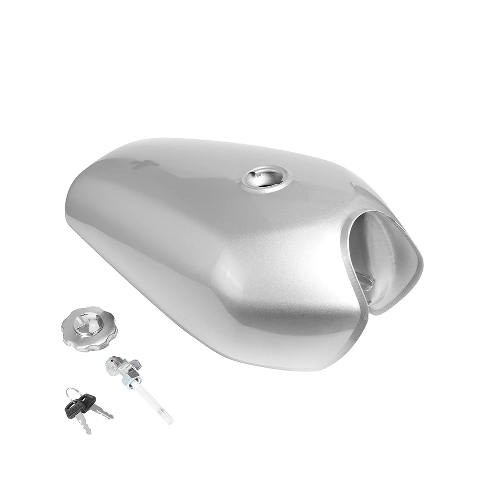 Motorcycle Universal 9L 2.4Gal Gas Tank Cafe Racer Vintage Fuel with Cap Switch For Honda CG125 CG125S CG250 | Автомобили и