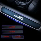 Защитная Накладка на порог, виниловые наклейки из углеродного волокна для Hyundai HB20, Стайлинг автомобиля