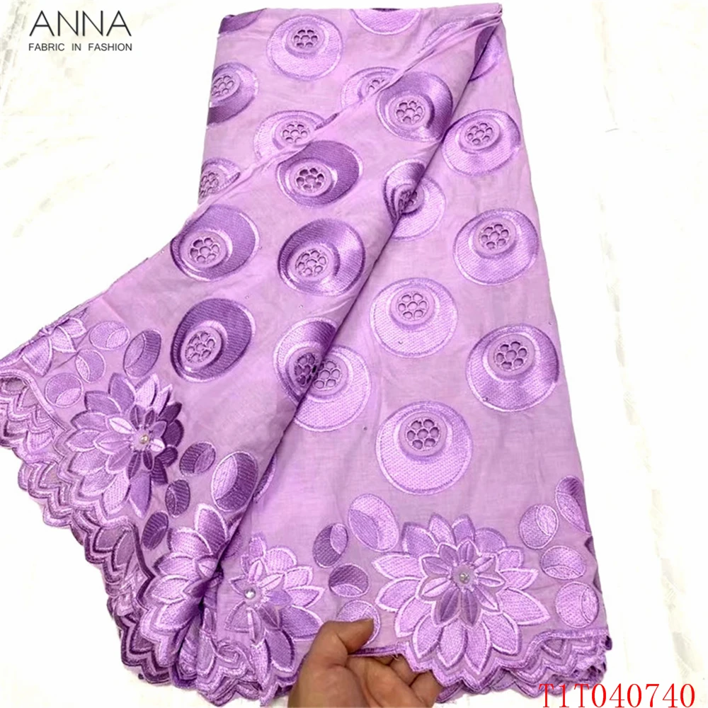 

Anna popular embroidered swiss voile lace in switzerland 100% cotton fabric with stones and rhinestones african dry lace fabrics