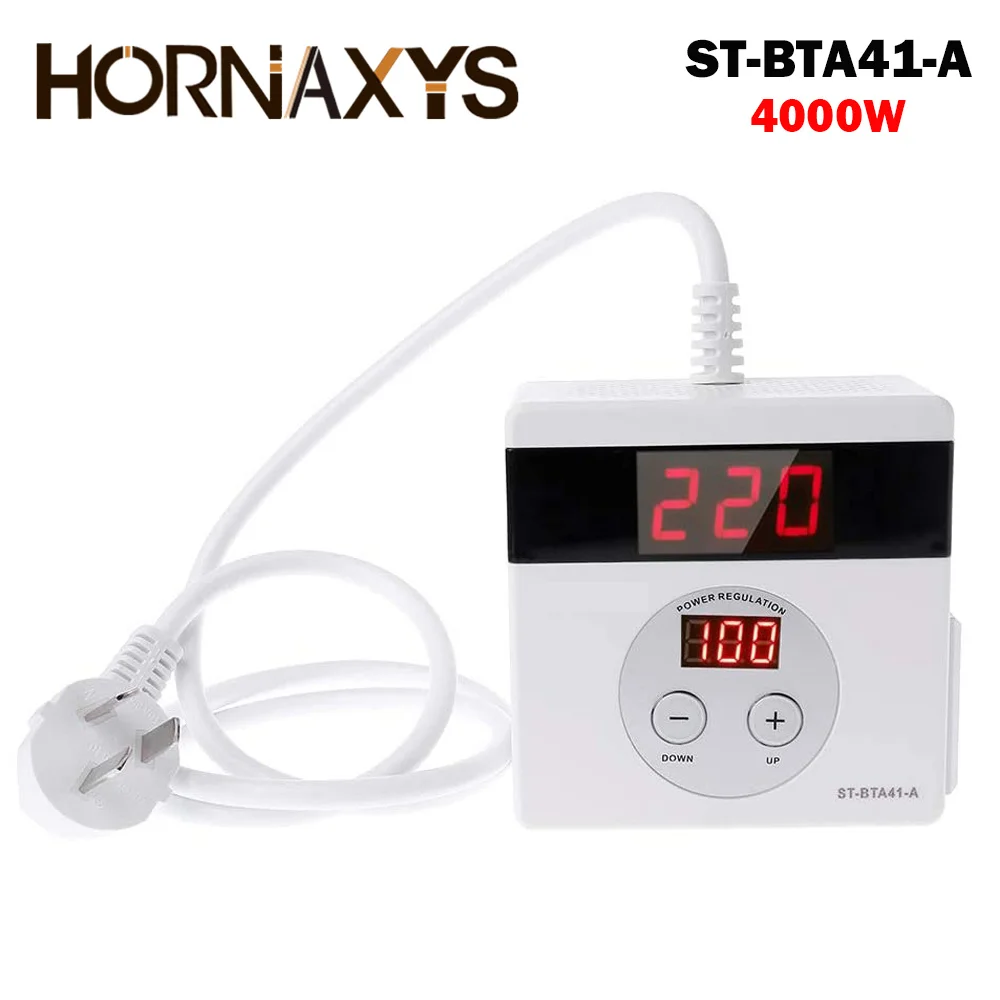 

AC 220V 4000W SCR Electronic Voltage Regulator Temperature Speed Adjust Controller Dimming Thermostat Regulated Power Supply