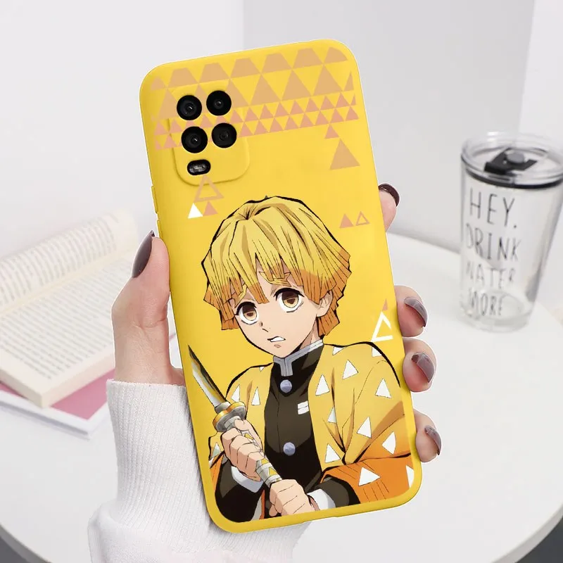 Аниме Demon Slayer чехол для Xiaomi Poco F3 X3 NFC Redmi Mi Note 10 S 10T 11 9 9S SE 8 T 7 6 5 Lite Pro Max Kimetsu No Yaiba Capa -