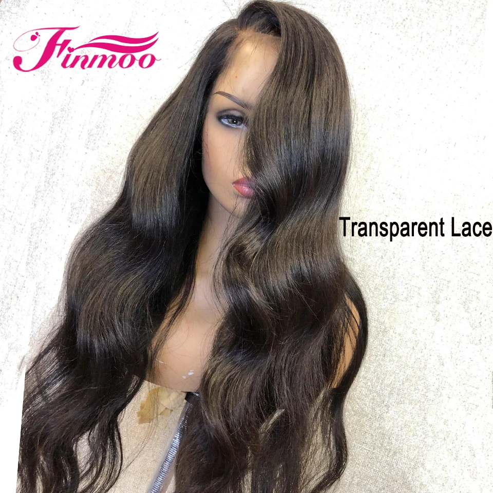 Волнистые человеческие волосы 13x6 прозрачные передние парики для черных женщин