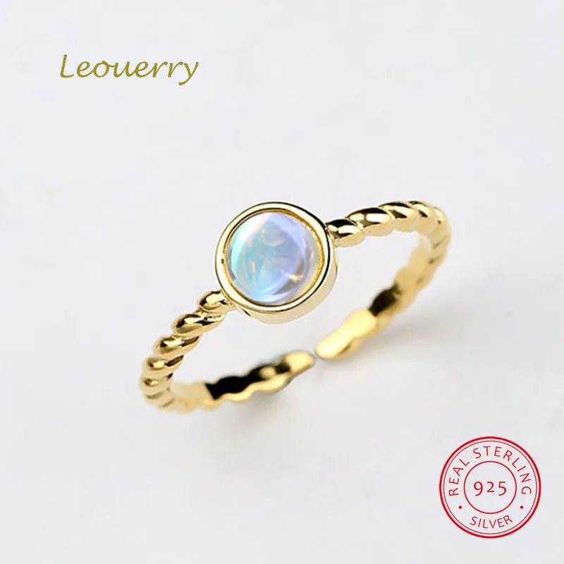 Женское кольцо с лунным камнем из серебра 925 пробы|Кольца| |