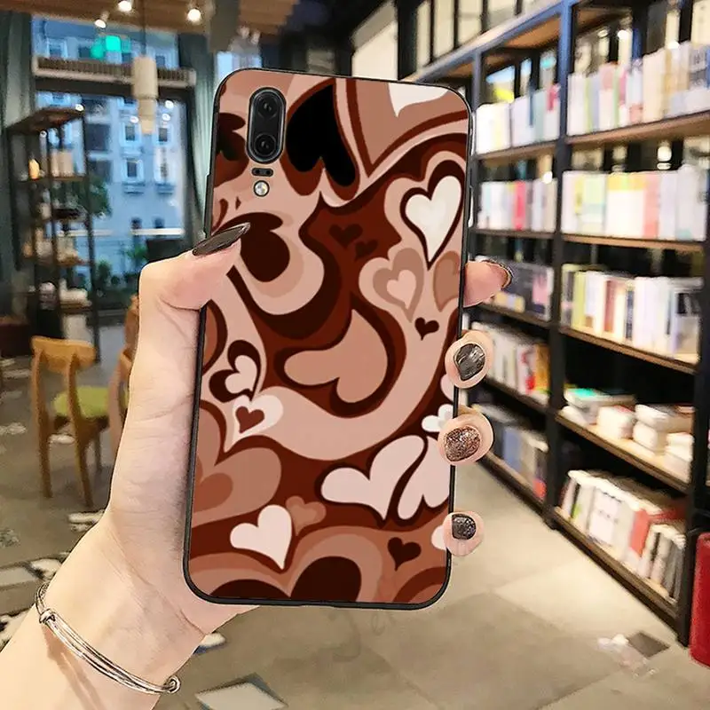

Purple Heart Swirl Pattern Cover Phone Cases For Huawei honor Mate P 10 20 30 40 Pro 10i 9 10 20 8 x Lite