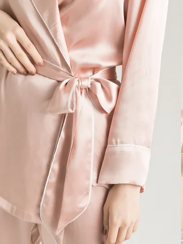 SuyaDream женские шелковые пижамные комплекты розового цвета
