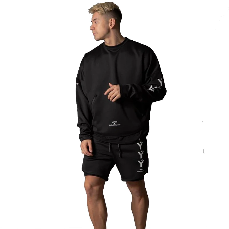 Новые мужские шорты для бега спортивные s 2 в 1 двухслойные быстросохнущие