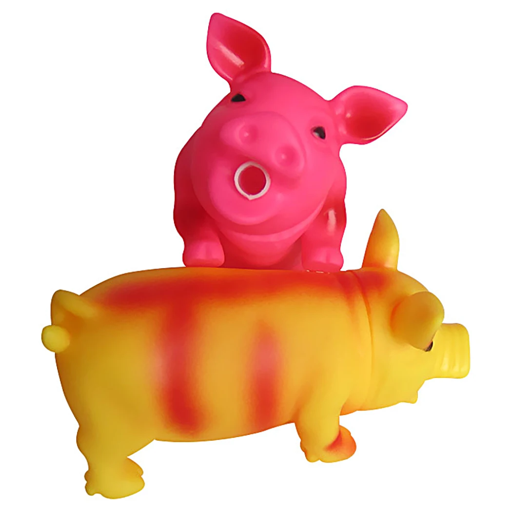 Милая пищалка для собак безопасная окружающей среды милая свинья игрушка