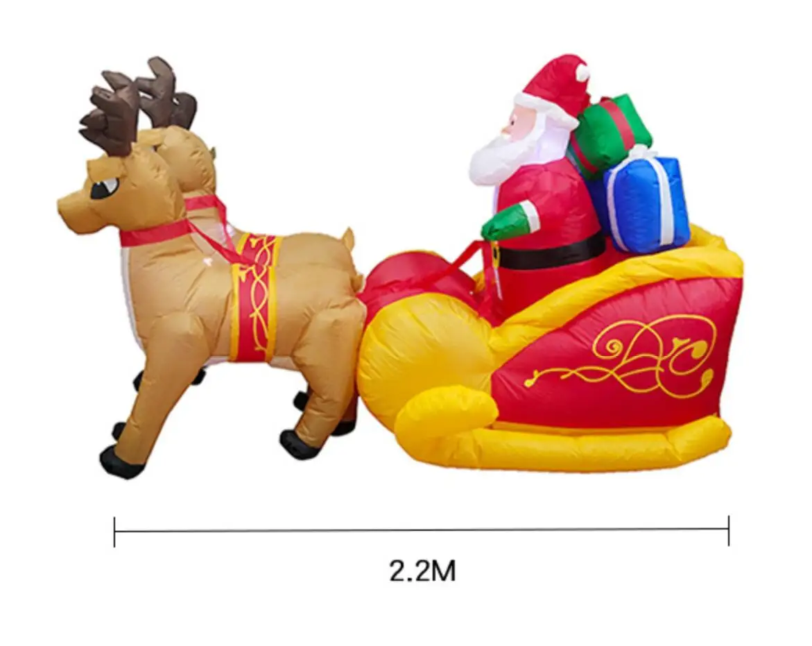 

Inflatable Christmas Indoor Outdoor Decorations Large Christmas Inflatable Toy Deer Cart Christmas Inflatable Party Props
