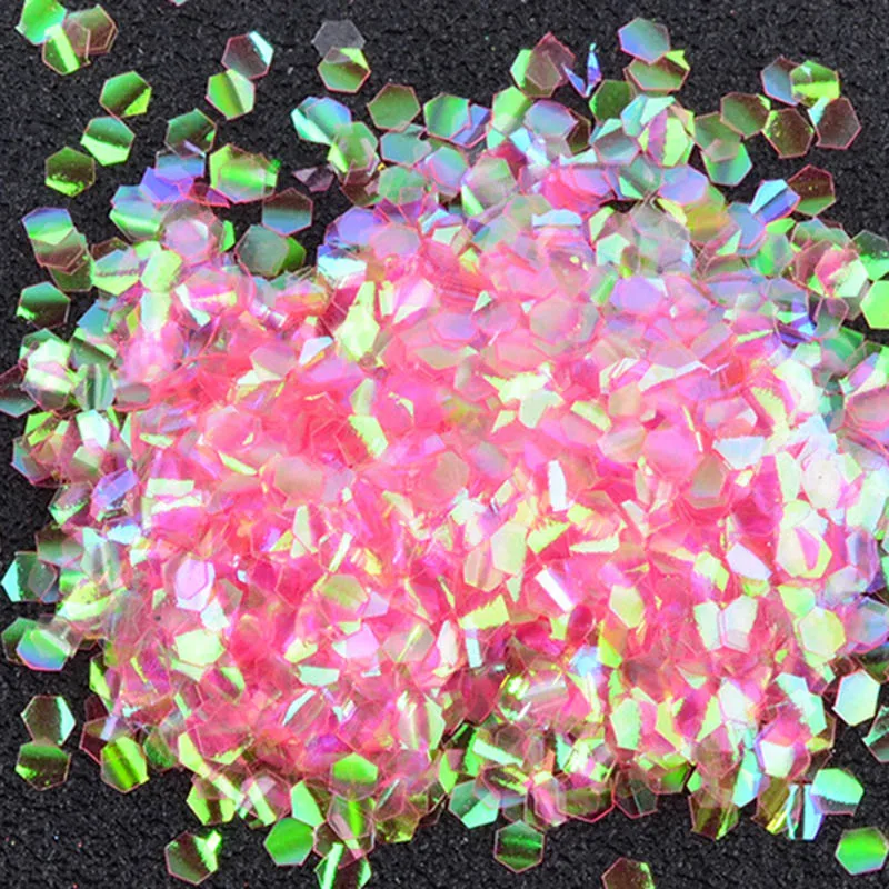 Новые женские блестящие чешуйки для ногтей блестки с шестигранной головкой