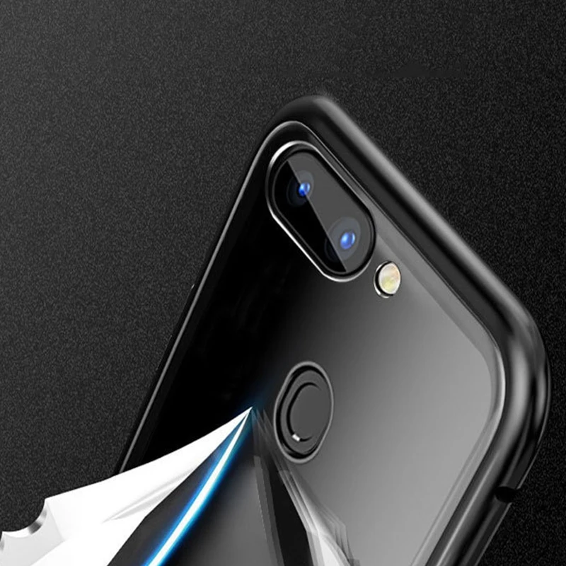 Роскошный магнитный металлический чехол для телефона Huawei P40 Lite P30 P20 Y5 Y6 Y7 Prime 2019 Honor