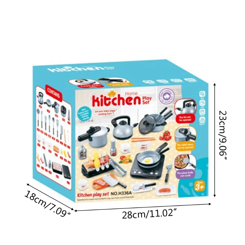 

36 Pcs Simulation Kitchen Utensils Children Kitchenware Toys Set Food Cookware