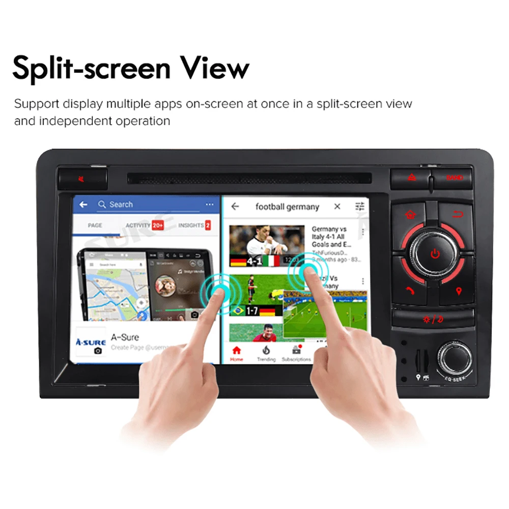 Автомагнитола A Sure 2 Din 64 Гб ПЗУ Android 9 0 DVD GPS плеер навигация для Audi A3 (2003 2011) S3 RS3 RNSE UP 8P