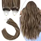 Ugeat волосы для наращивания на микро-кольцах, человеческие волосы 14-24 дюйма, чистый цвет, настоящие волосы для наращивания на микро-кольцах, накладные волосы с бусинами, 50 гупак.