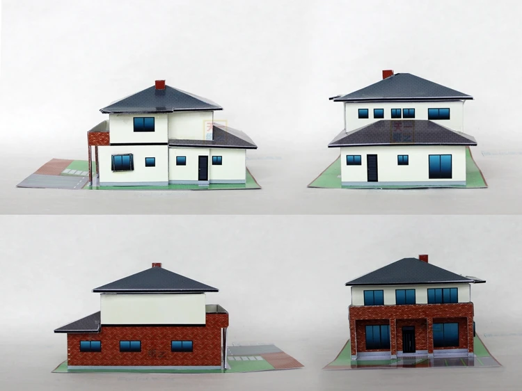 3D бумажная модель для строительства виллы сделай сам образовательные материалы