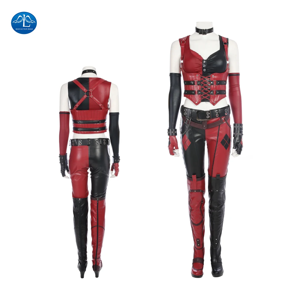 

Манлуюньсяо Аркхэм Рыцарь женский костюм Джокера Харлин кожаный наряд Хэллоуин карнавальные костюмы для косплея для женщин на заказ