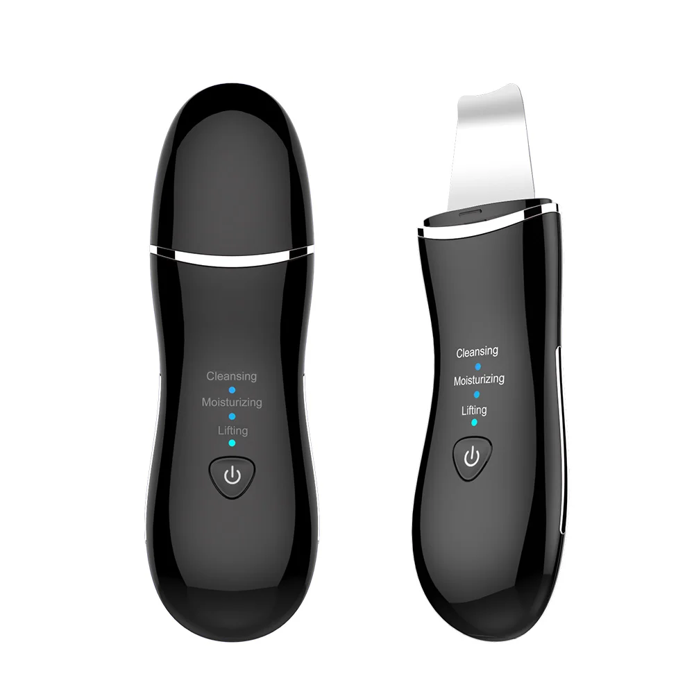 Anion scrubber paleta ultrasonic female beauty brush cleaning skin face spatula blackhead removal wibrator lifting facial clean | Красота и