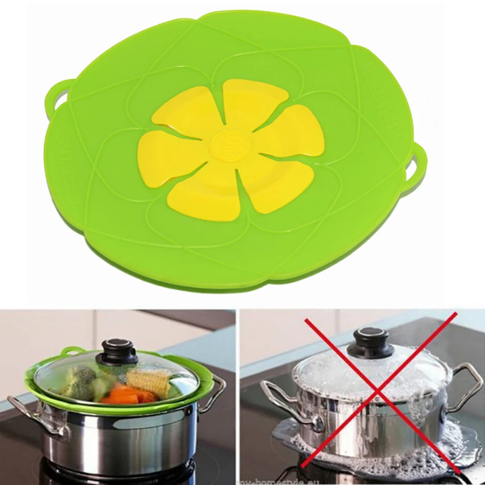 

Lid For Pan Silicone lid Spill Stopper Cover For Pot Pan Kitchen Accessories Cooking Tools Flower Cookware Kitchen Accessories