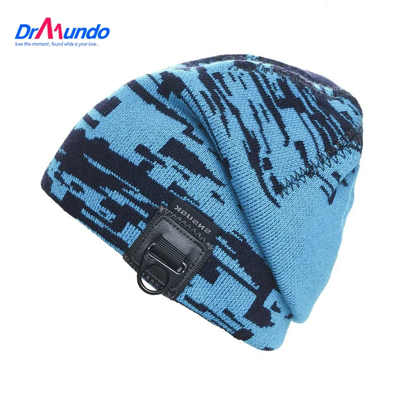 Зимние шерстяные вязаные шапки баскетбольные в полоску шапочки для