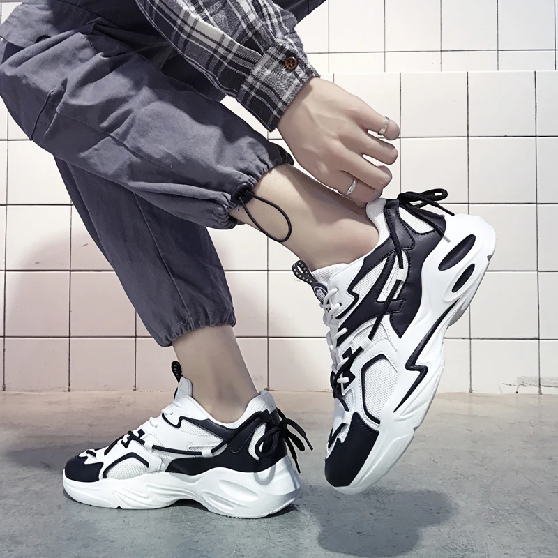 

New Thick Bottom Daddy Shoes Single Men's Sneakers Non-slip Trainers Mans Footwear Casual Outdoor Zapatillas Hombre Scarpe Uomo