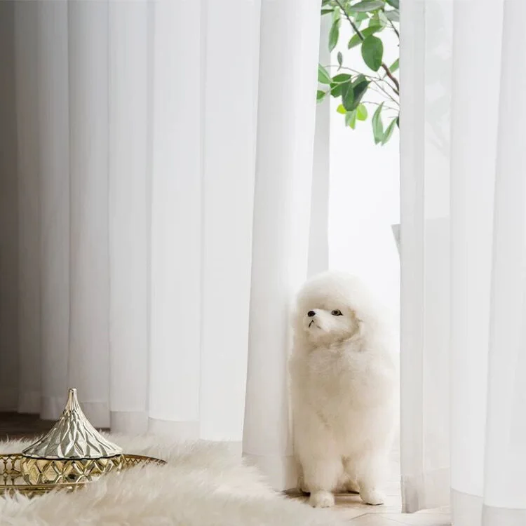 2019 нордический шифон чистый белый марля вилла гостиная спальня кабинет марлевые