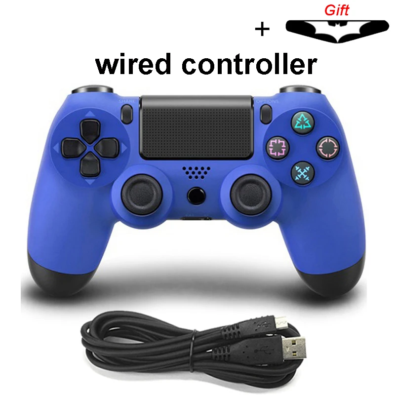wired Blue Bluetooth беспроводной/проводной джойстик для PS4 контроллер подходит для mando ps4 консоль для Playstation Dualshock 4 геймпад для PS3 - Цвет: wired Blue