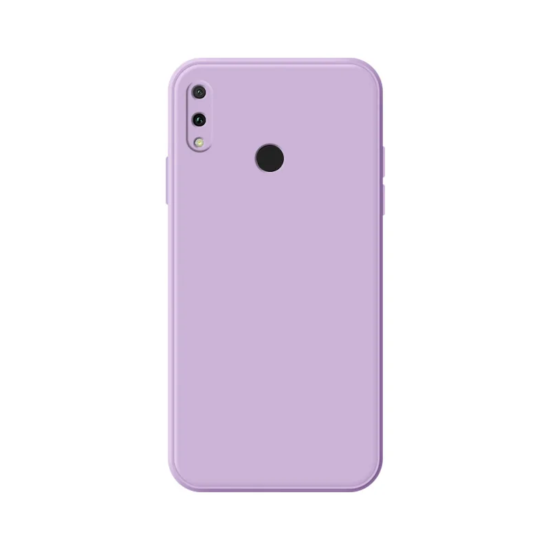 

For Huawei Y9 2019 Soft TPU Silicone Protective Square Phone Case Simple Purea Colors Back Cover Fundas
