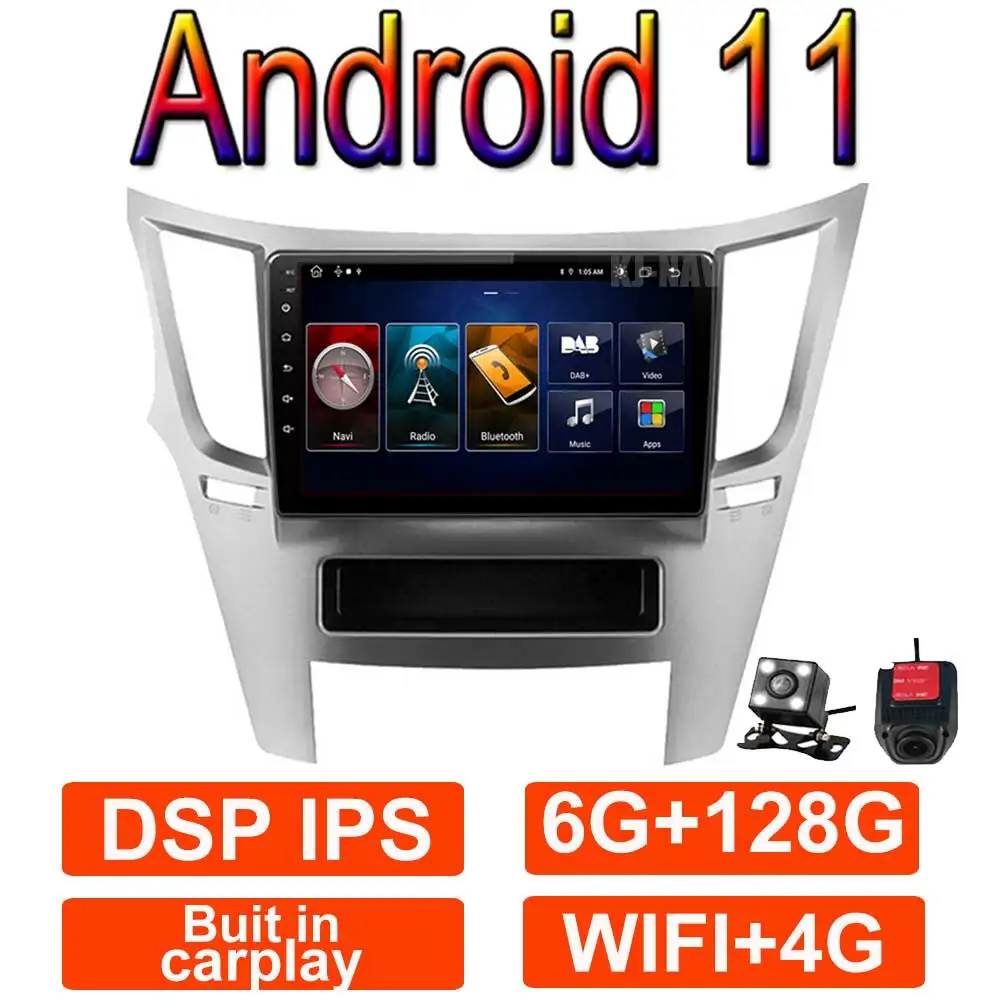 Автомагнитола 2DIN мультимедийный видеоплеер DSP с GPS-навигацией для Subaru Outback 2010-2016