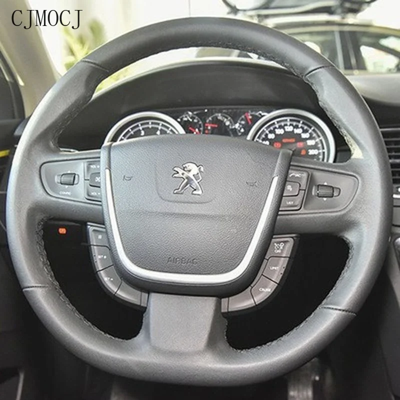 

Чехол на руль из черной замши для Peugeot 408 308s 5008 2008 307 4008 508