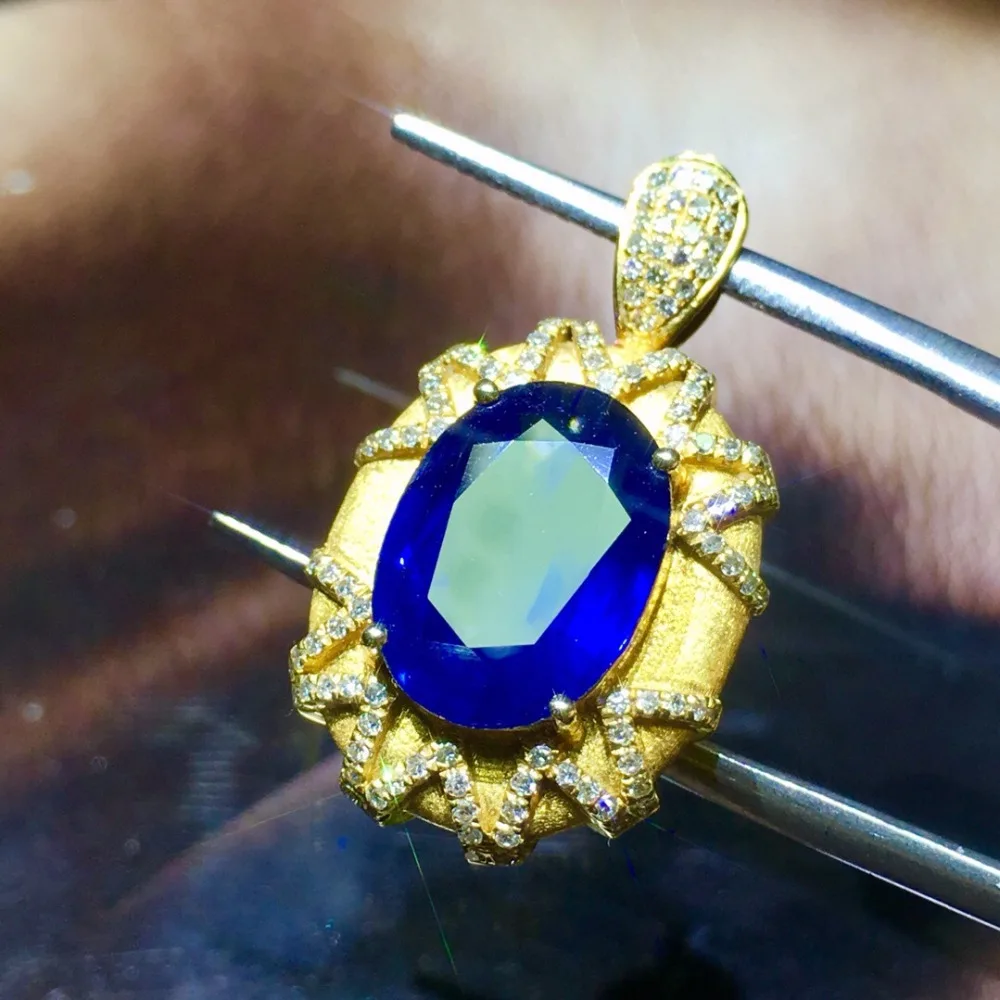 819 ювелирные украшения 18K желтое золото натуральный 3.1ct драгоценный камень, синий сапфир 18k золото бриллианты камень кольцо унисекс для женщин кольца