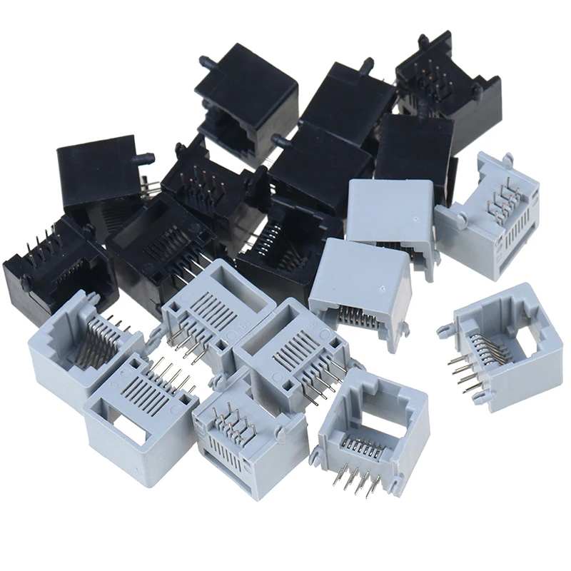 10 шт./лот RJ45 8P8C компьютер Интернет сеть PCB разъем | Строительство и ремонт