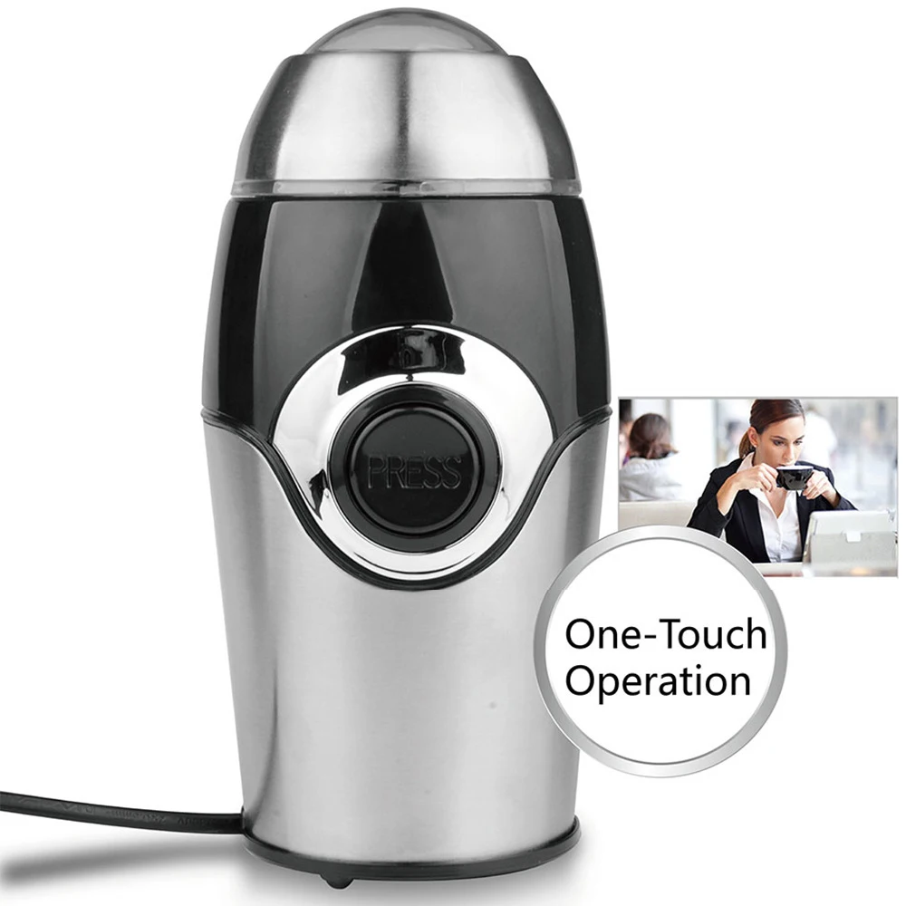

220V Electric Coffee Grinder Stainless Steel Salt Pepper Herb Spices Nut Seed Coffee Beans Mill Kicthen Grinding Milling Machine