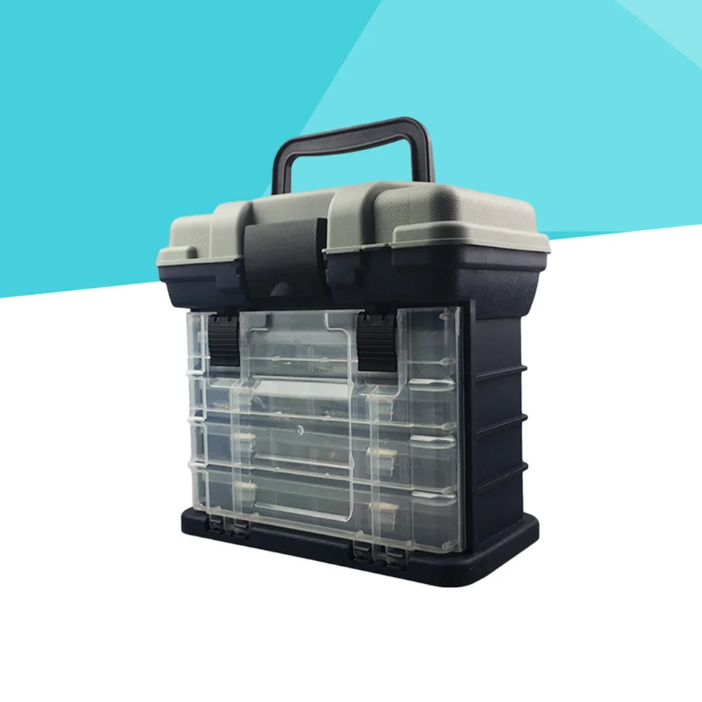 

Multifunctional 4 Drawer Tackle Box Fishing Baits Lures Tool Shock-resistant Storage (Small)