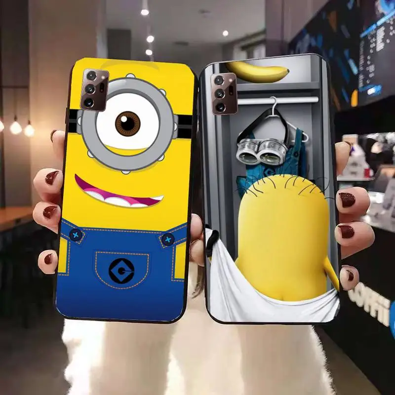 

Cute Cartoon Miniones Yellow Phone Case for Samsung A6S A530 A720 A750 A8 A9 A10 20 A30 A40 A50 A70 A10S A20S A51 A52 Plus cover