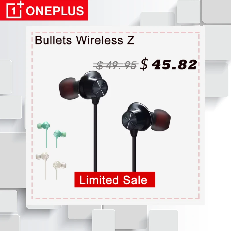 

Original One plus Bullets Wireless Z Bluetooth Earphones Dynamic Magnetic Control for One plus android Smartphone Headset