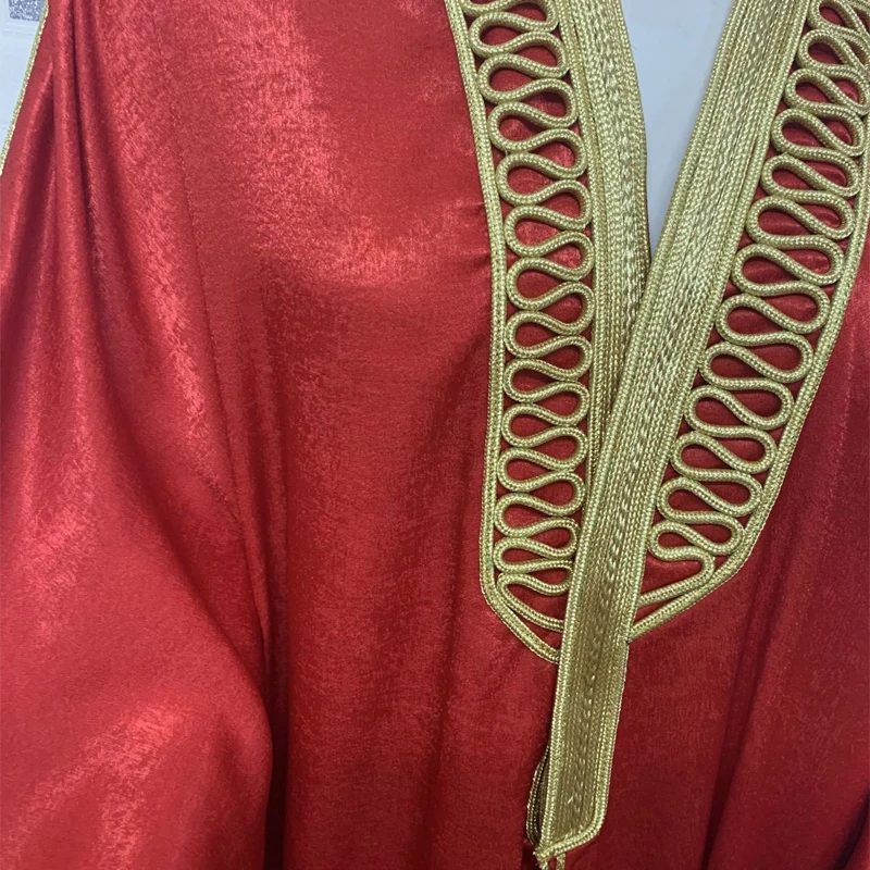 

Women Dubai Open Front Bisht Abaya Muslim Long Sleeve Tassel Kimono Cardigans Cloak Islam Middle East Moroccan Caftan Party Gown