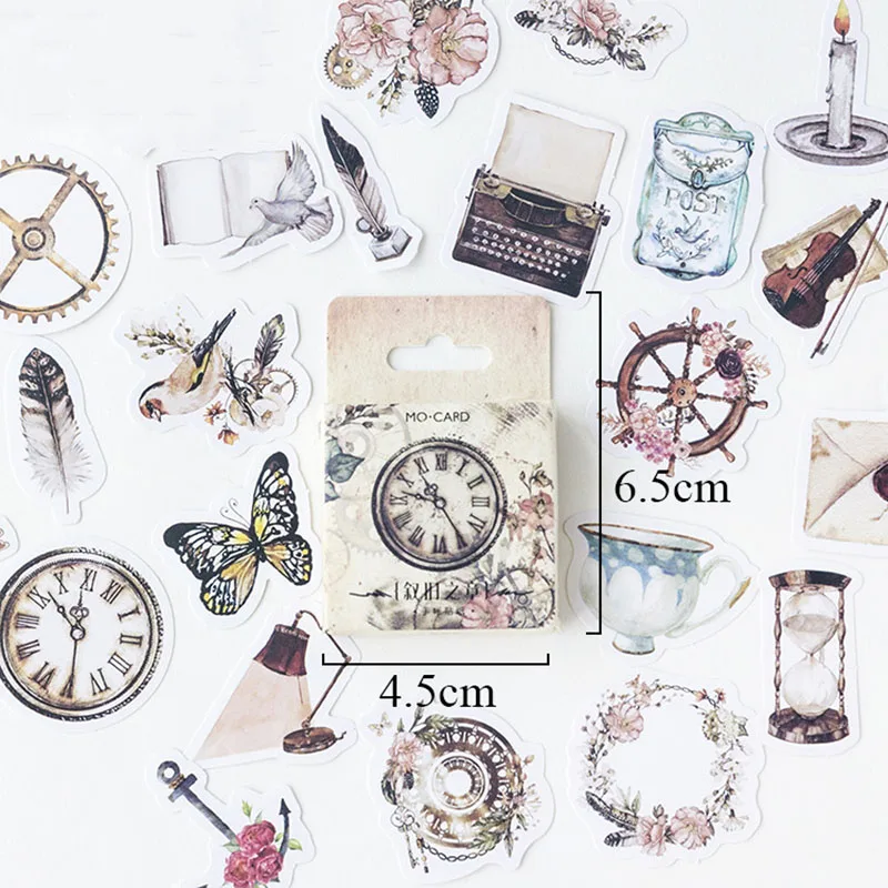 46Pcs 45/46 шт человека туристические наклейки Kawaii Бумага клей наклейки для скрапбукинга украшения дома дневник Diy Печать этикетки Стикеры - Цвет: 46Pcs