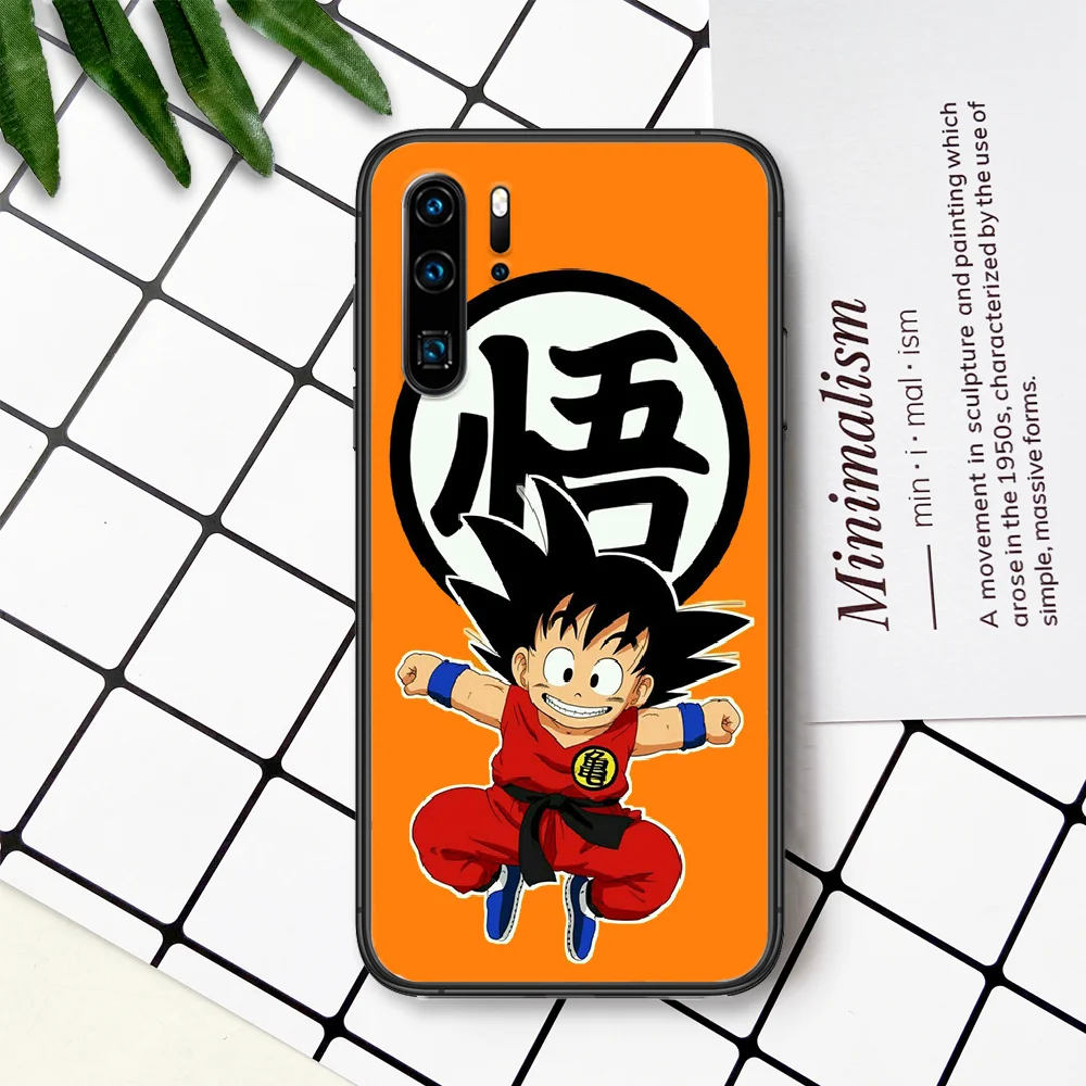 

Cartoon Anime D-Dragon Ball Goku Phone Case For Huawei P Mate Smart 10 20 30 40 Lite Z 2019 Pro black Cover 3D Cell Fashion